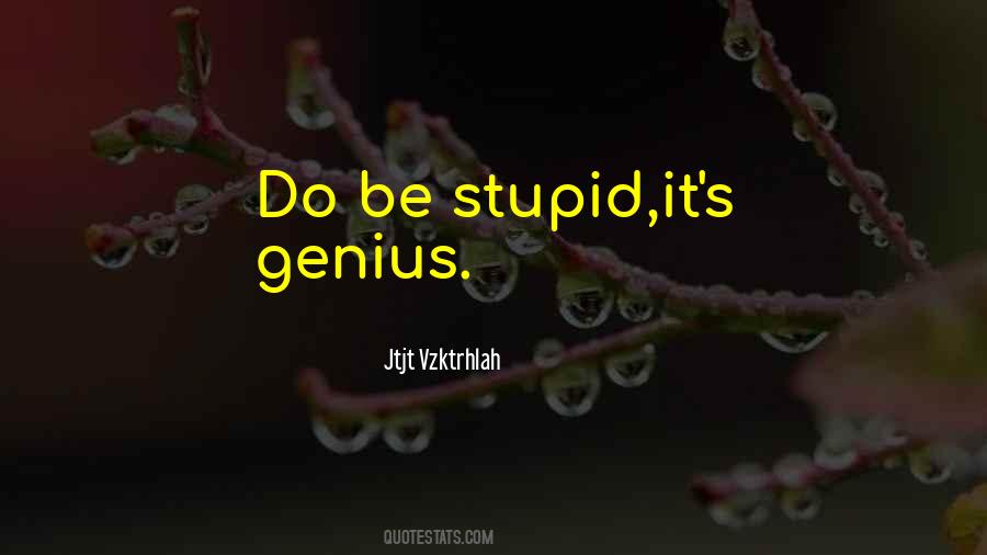 Quotes About Stupidity And Genius #907836