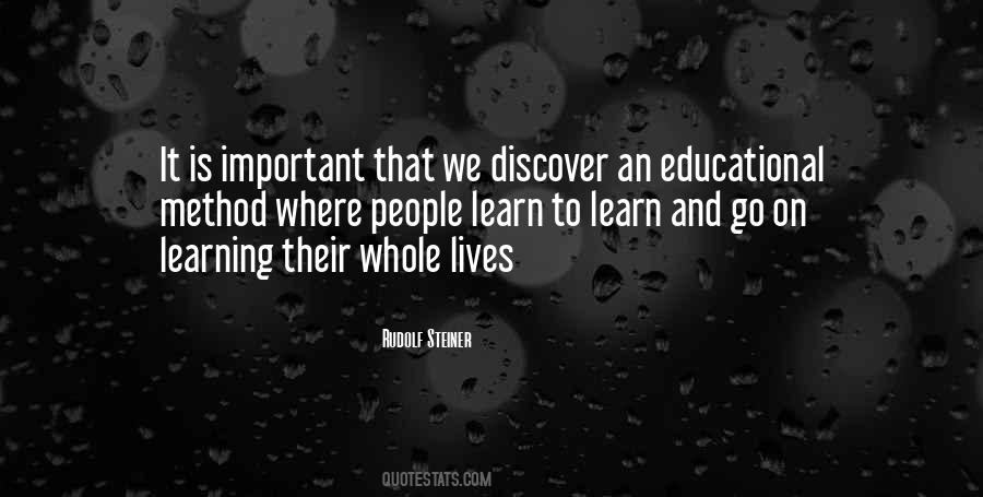 On Learning Quotes #180287