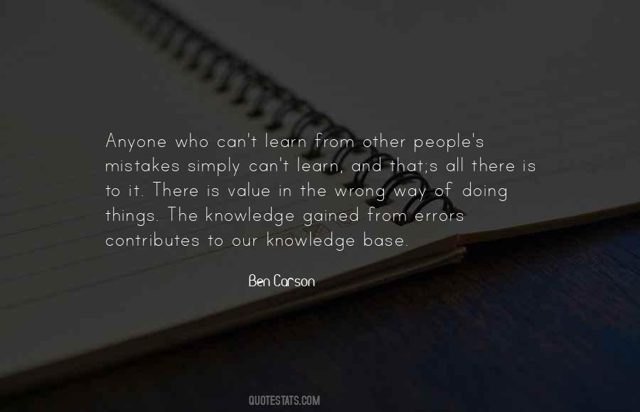 Quotes About Other People's Mistakes #1090422