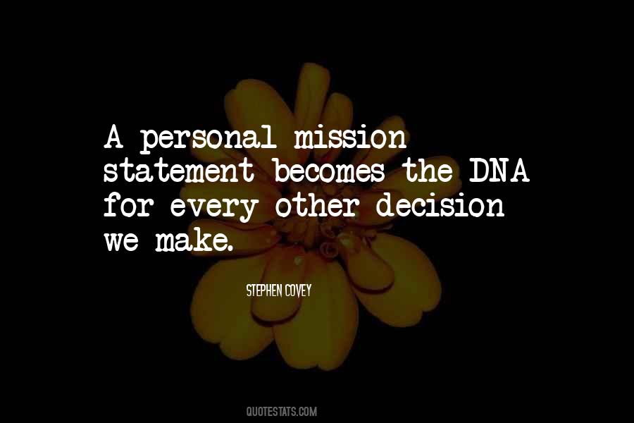 Personal Mission Quotes #787409