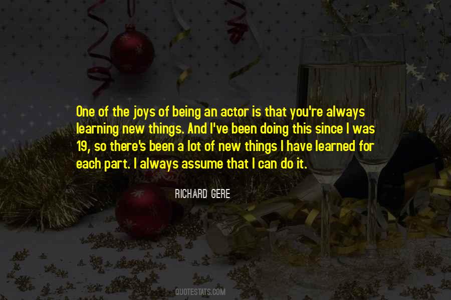 Quotes About New Actors #1436997