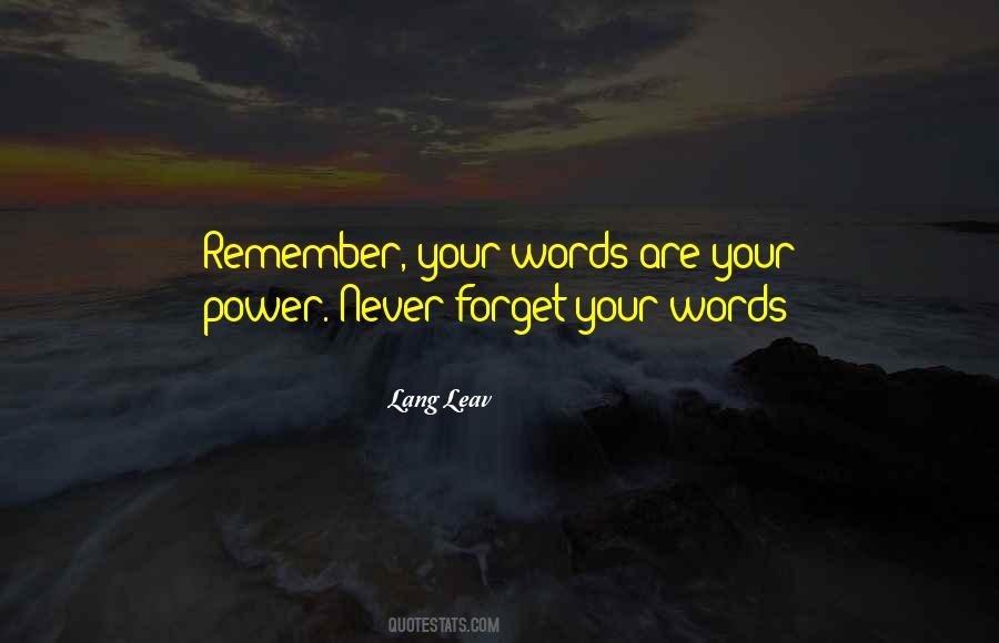 Words Are Power Quotes #273779