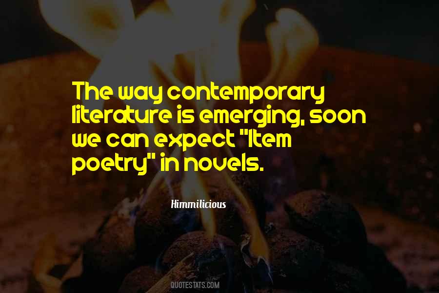 Quotes About Contemporary Poetry #1550004