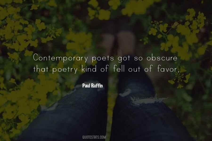 Quotes About Contemporary Poetry #358685