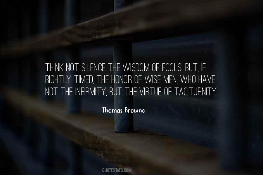 Wisdom Of Silence Quotes #1841717