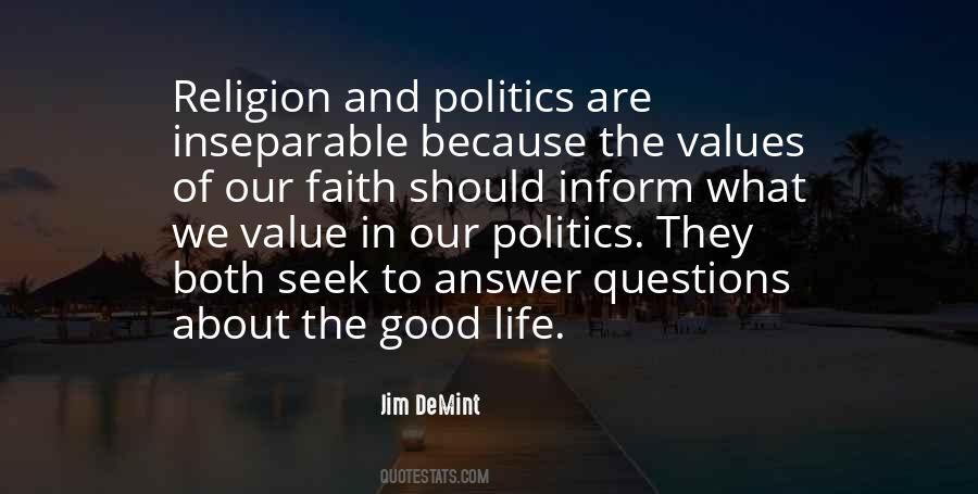 Quotes About Religion And Politics #1069183