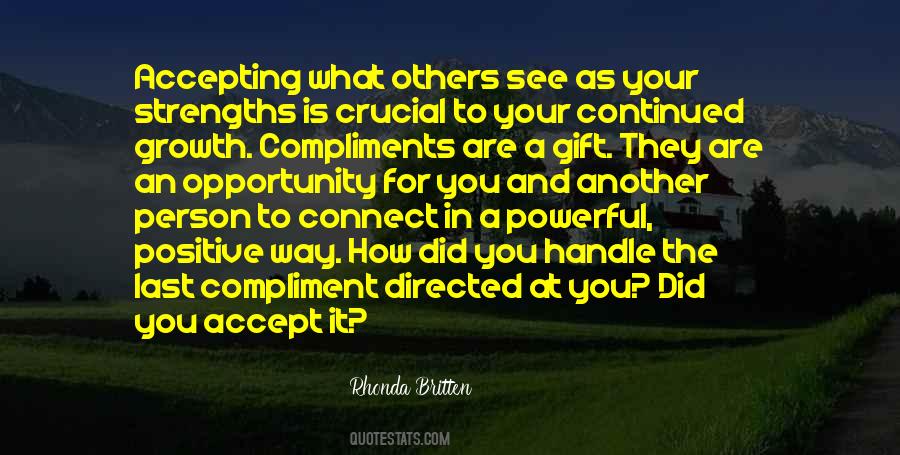 Quotes About Accepting Compliments #122277