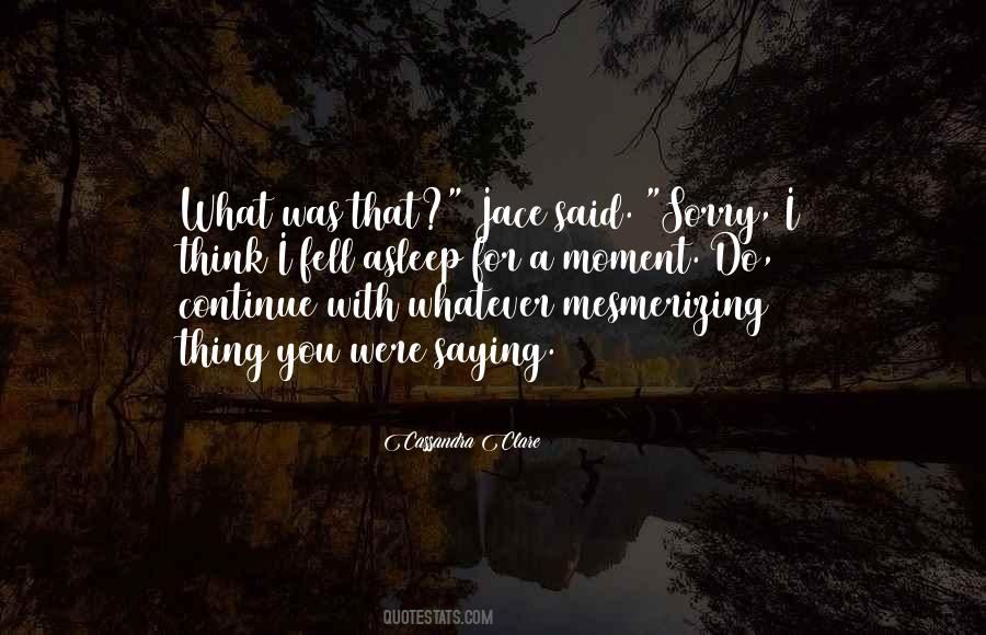 Said Sorry Quotes #1527208