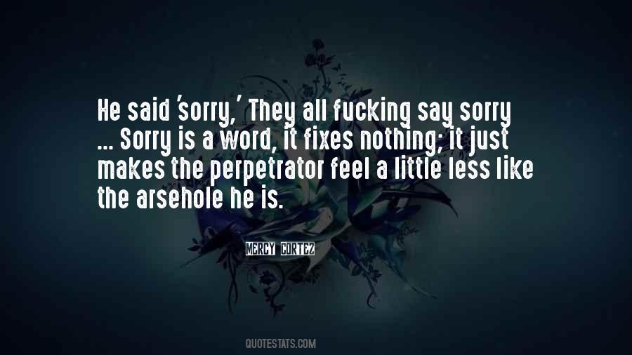 Said Sorry Quotes #543136