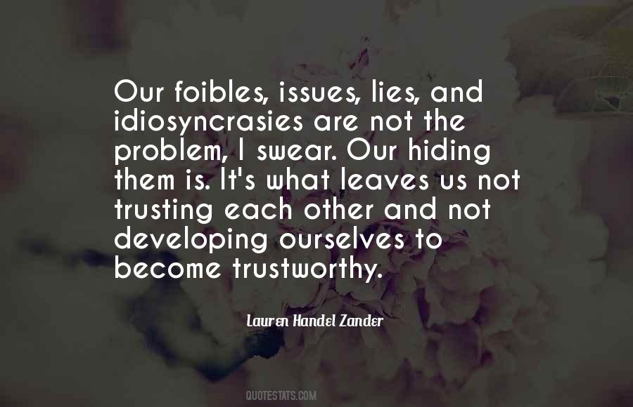 Quotes About Not Trusting Each Other #863301