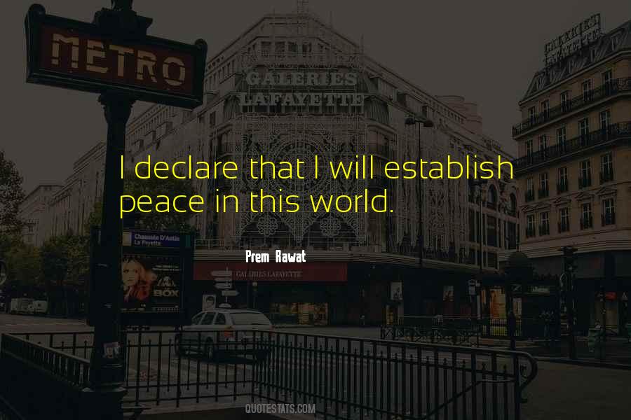 Establish Peace Quotes #1183548