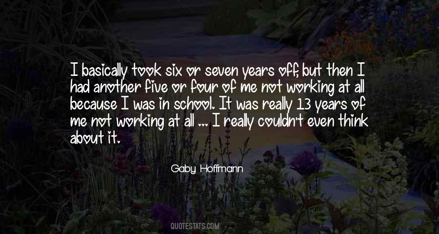 Quotes About Seven Years #129264 Quotes About Seven Years #129264