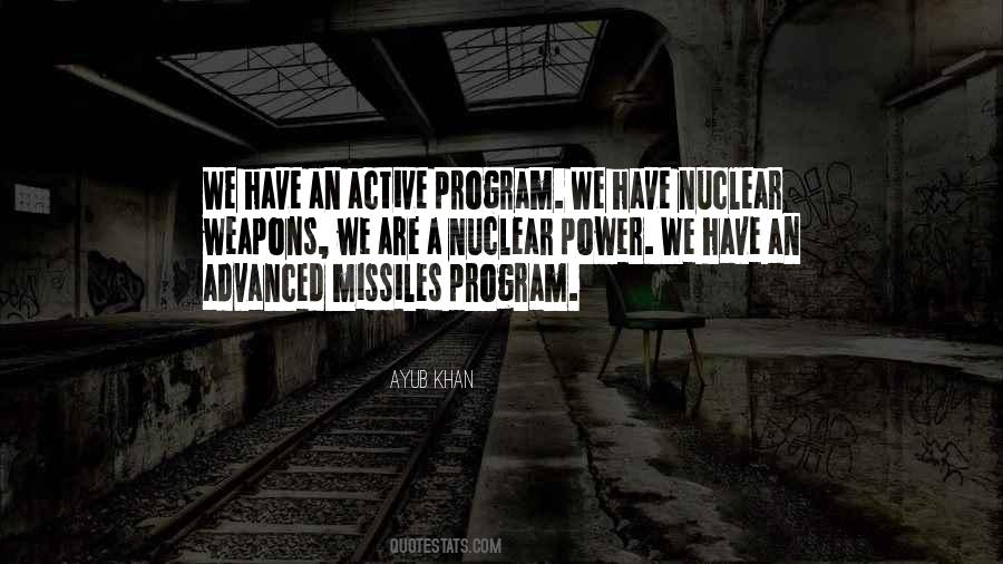 Quotes About Nuclear Missiles #77364