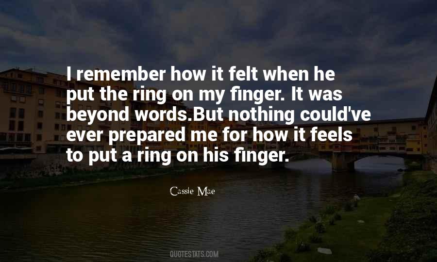 Quotes About Ring Finger #620432