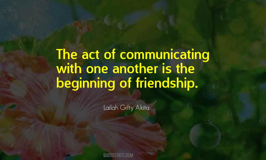 Quotes About Communication And Friendship #95266