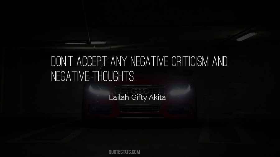 Quotes About Negative Criticism #237412
