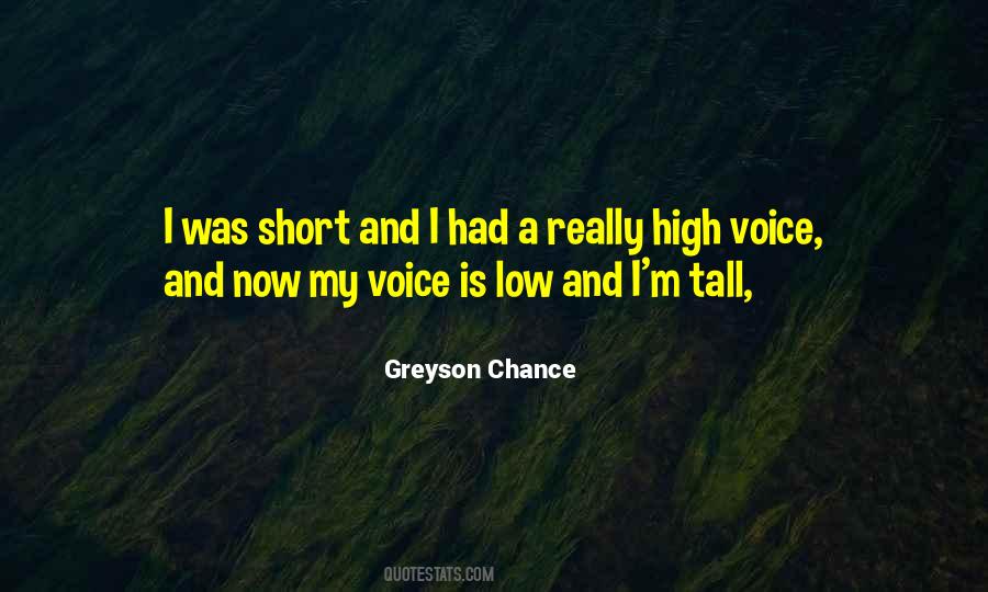 Quotes About High Voice #310503