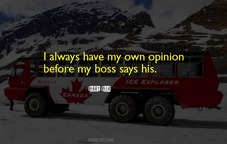 Own Boss Quotes #35981