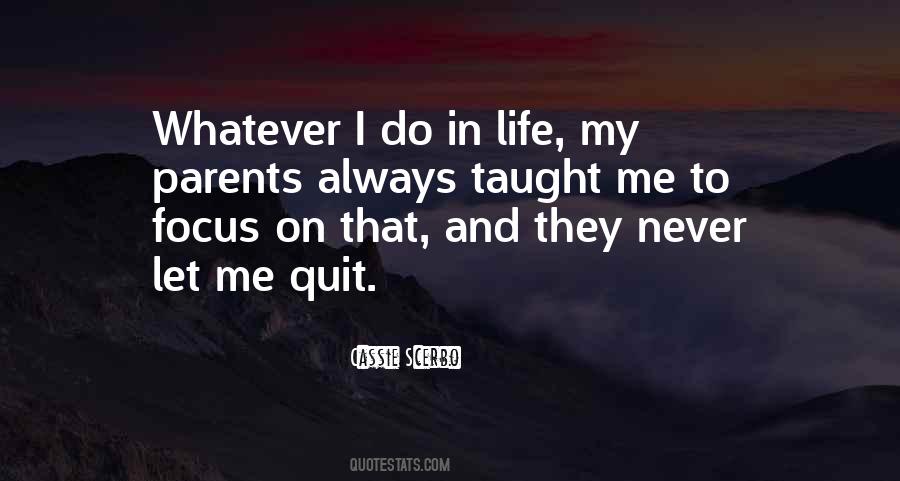 Never Quit Life Quotes #319747