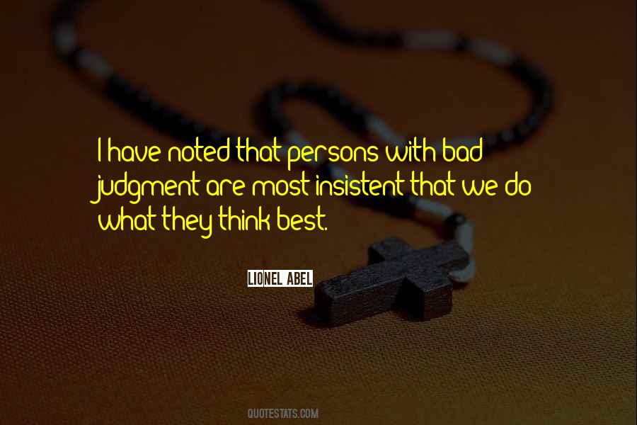 Quotes About Bad Persons #416841