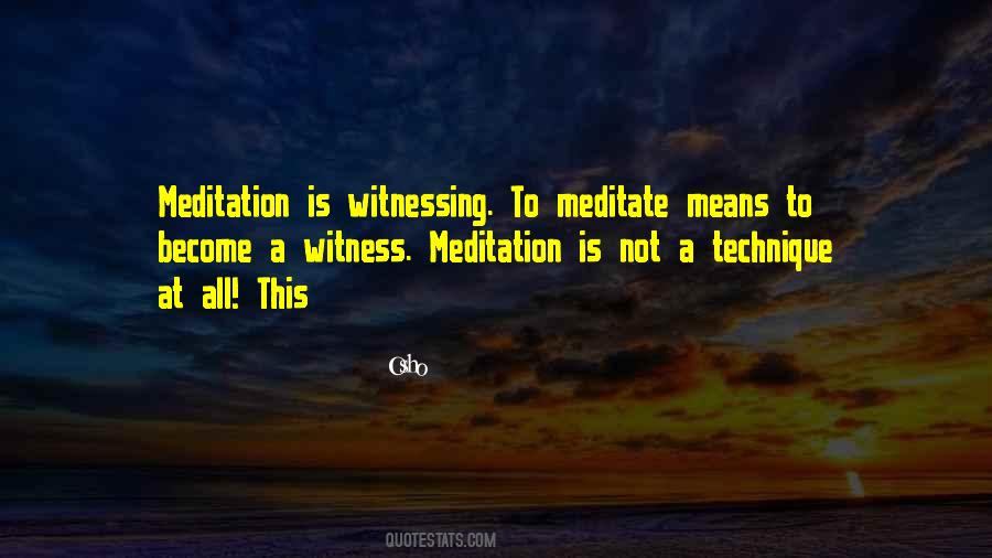 Quotes About Meditation Osho #1742613