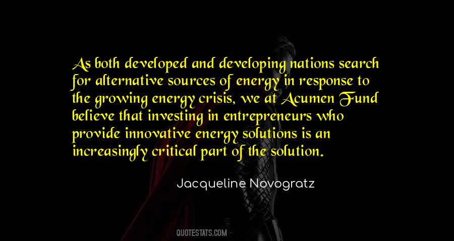 Quotes About Alternative Sources Of Energy #681037