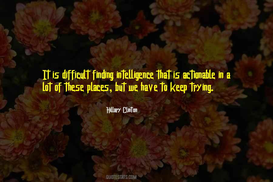 Actionable Intelligence Quotes #435776