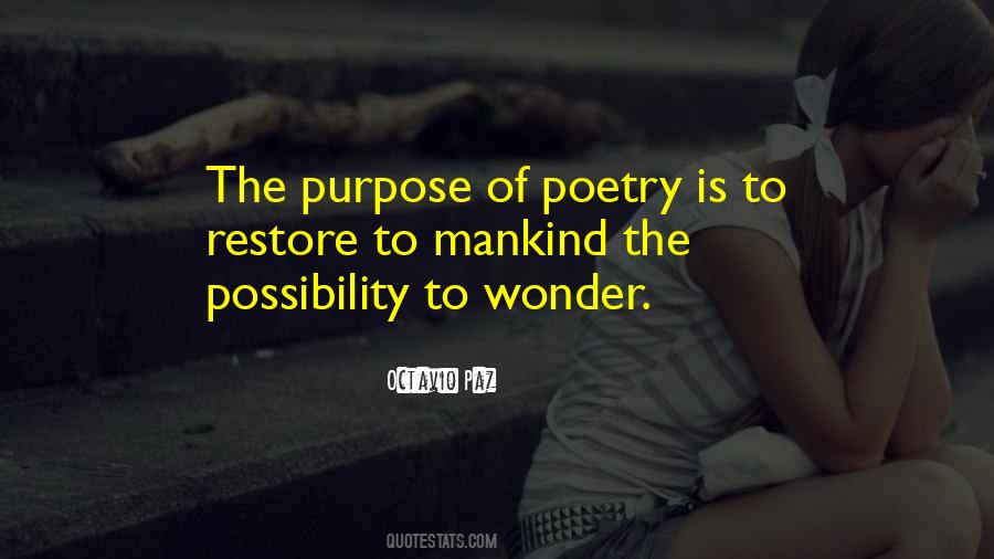 Quotes About The Purpose Of Poetry #1363933