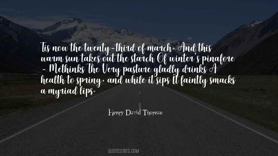 Quotes About Spring Thoreau #1764805