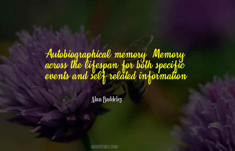 Autobiographical Memory Quotes #268202