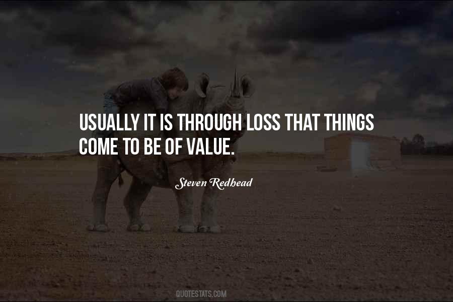 Loss Of Value Quotes #1027020
