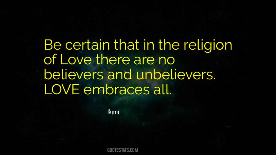 Religion Of Love Quotes #1089439