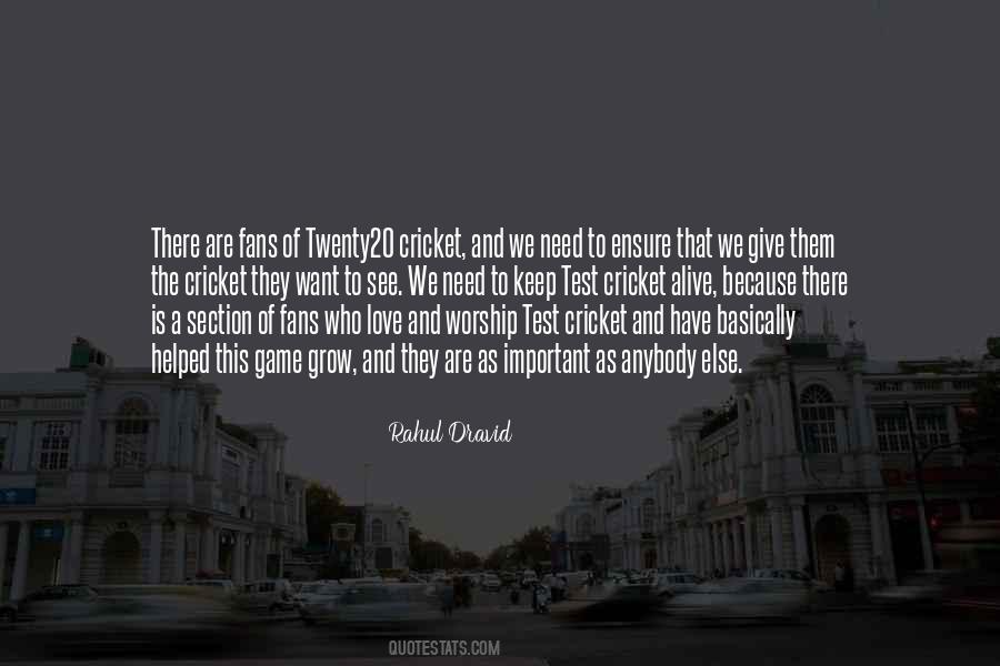Quotes About Cricket Fans #143266
