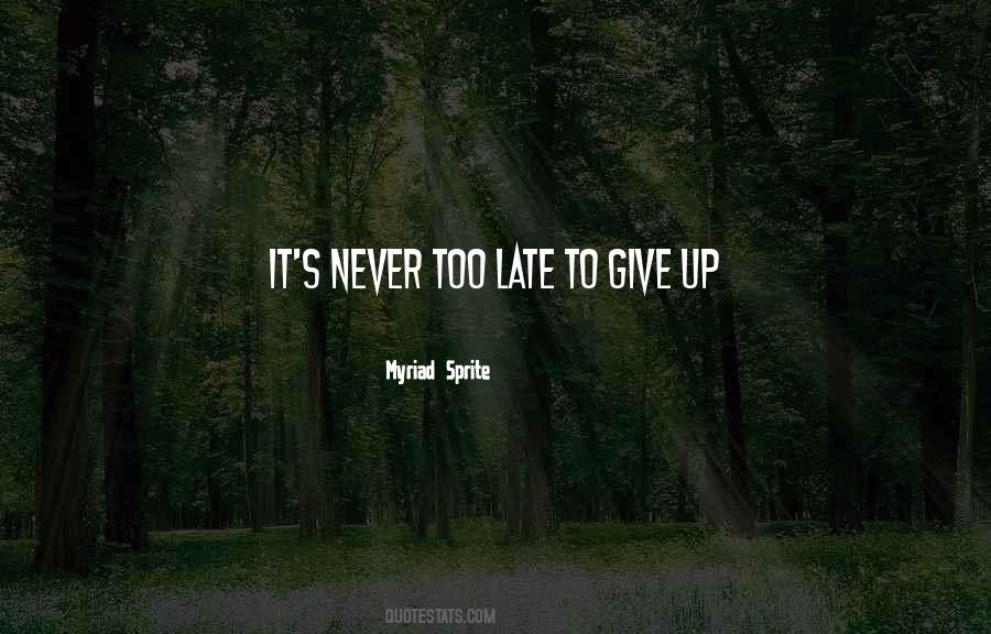 Quotes About It's Never Too Late #604182