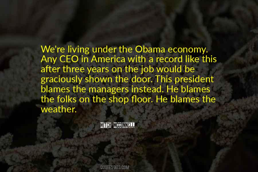 Obama Economy Quotes #1645269
