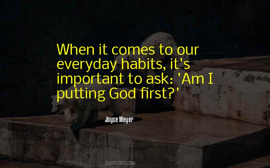 Quotes About Putting God First #327253