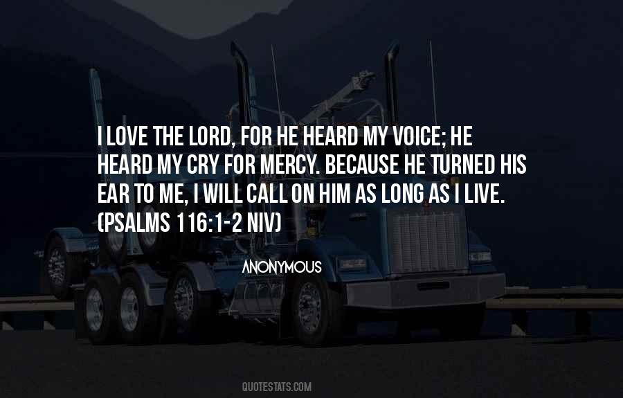 Love The Lord Quotes #1448473