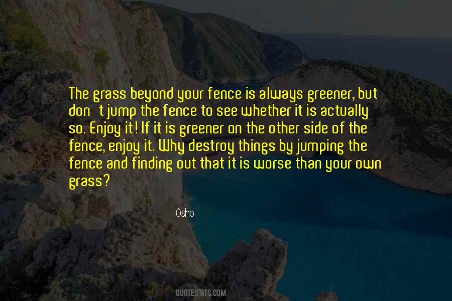 Quotes About Greener Grass #359866