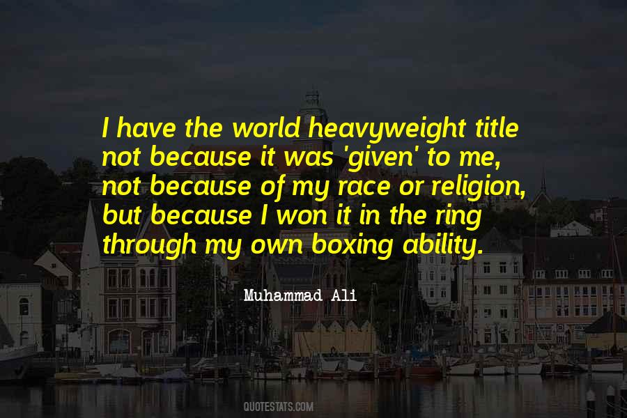 Quotes About The Boxing Ring #463761