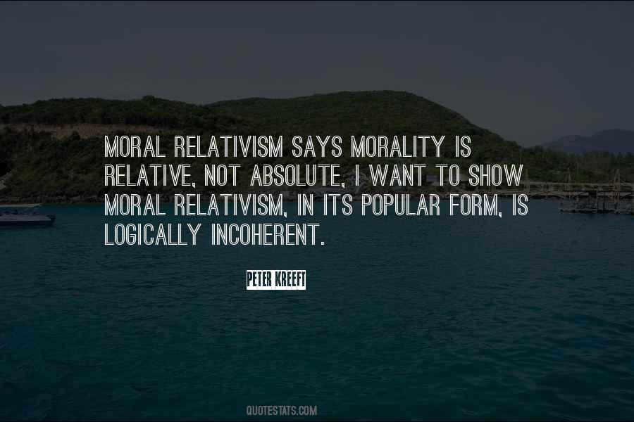 Quotes About Absolute Morality #805327