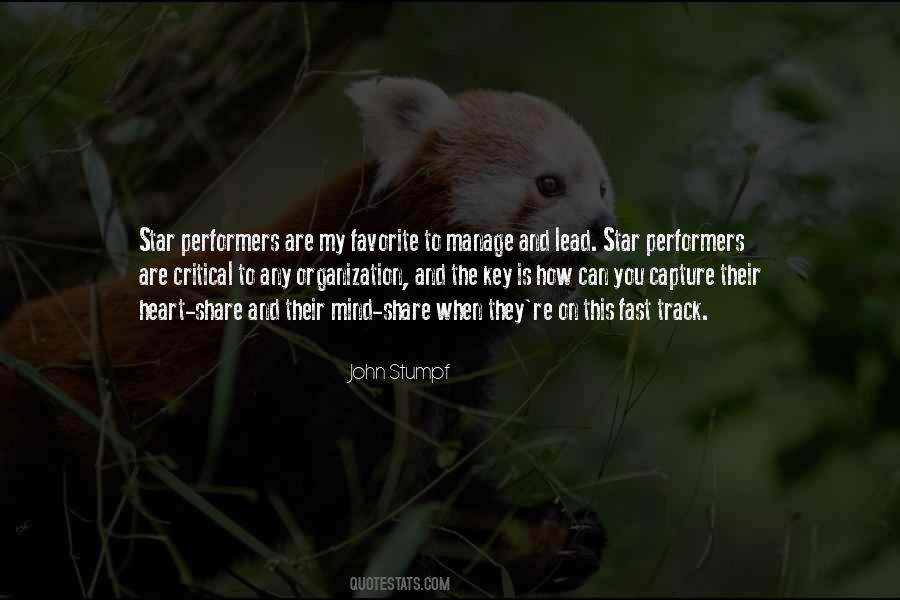 Quotes About Star Performers #96149