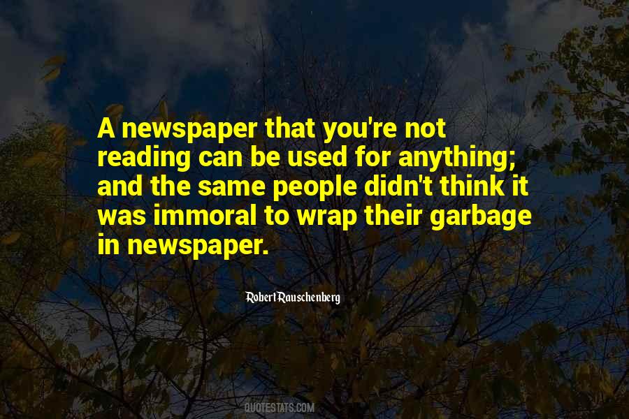 Quotes About Reading The Newspaper #1533251