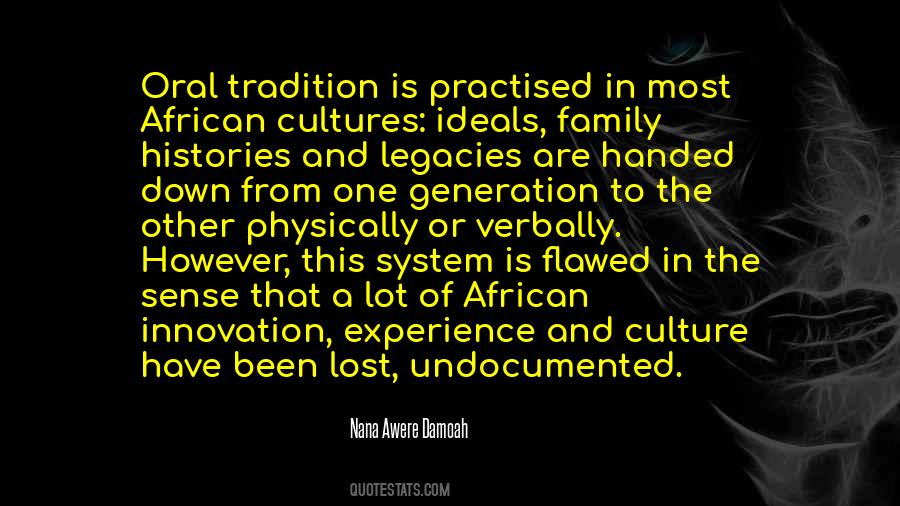 Quotes About Oral Tradition #1149169