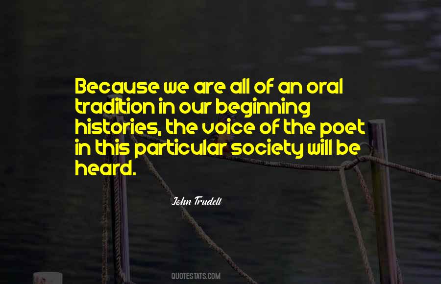 Quotes About Oral Tradition #1304707