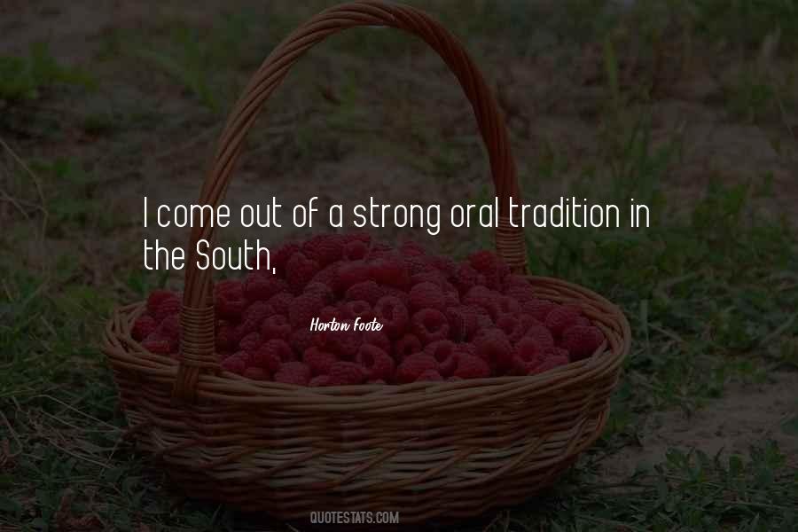 Quotes About Oral Tradition #1349092