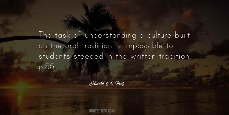 Quotes About Oral Tradition #34718