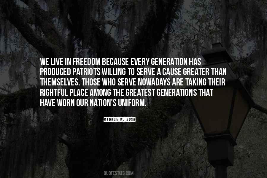 Quotes About Greatest Generation #731444