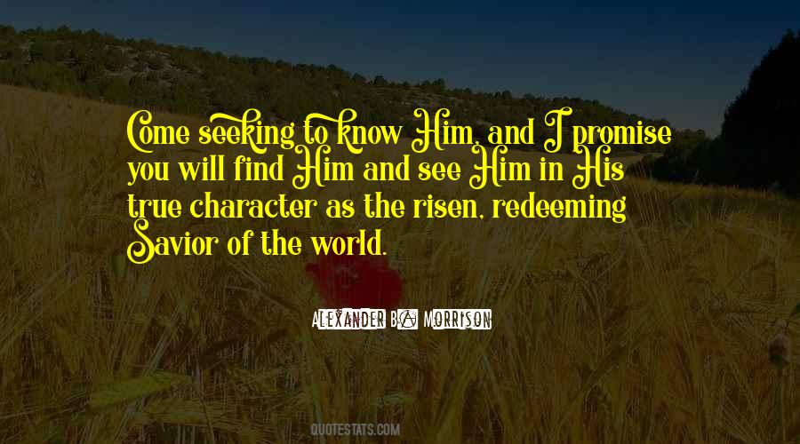 Savior Of The World Quotes #1638643