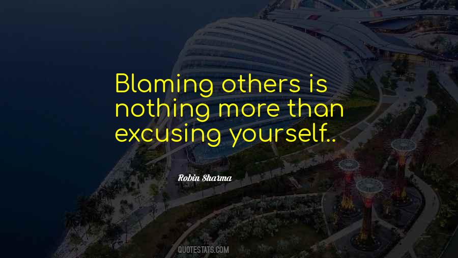 Quotes About Blaming Yourself #183950