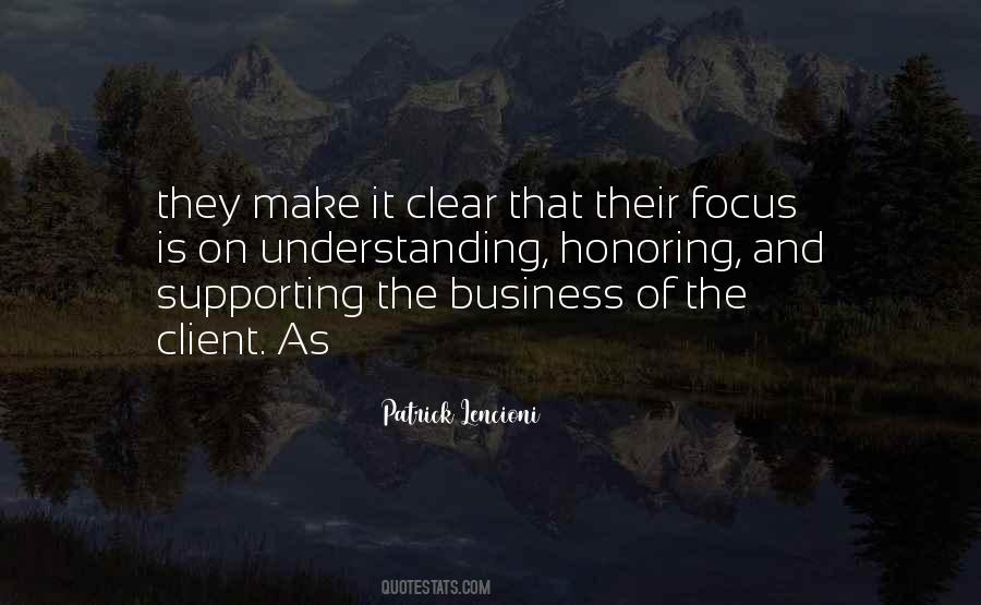 Quotes About Client Focus #274219